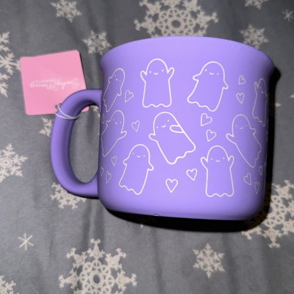 ✨NEW👻Cobwebs and Cauldrons Purple Soft Touch Ghosts Mug💜 - Picture 4 of 4